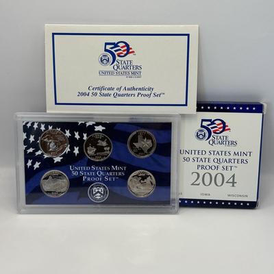 LOT:253: Us Mint 50 States Quarters Proof Set 2004 -2008