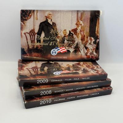 LOT 254: US Mint Presidential $1 Coin Proof Sets 2007 - 2010