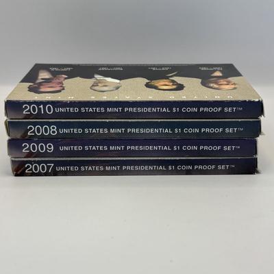 LOT 254: US Mint Presidential $1 Coin Proof Sets 2007 - 2010