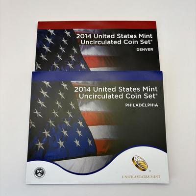 LOT 260: US MInt Uncirculated Coin Sets for Denver and Philadelphia 2014 & 2015