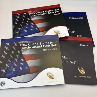 LOT 261: US MInt Uncirculated Coin Sets for Denver and Philadelphia 2012 & 2013