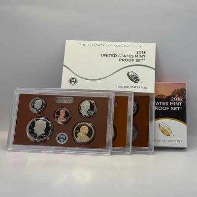 LOT 263: US Mint Proof Sets 2015 & 2016