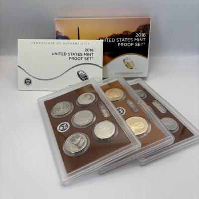 LOT 263: US Mint Proof Sets 2015 & 2016