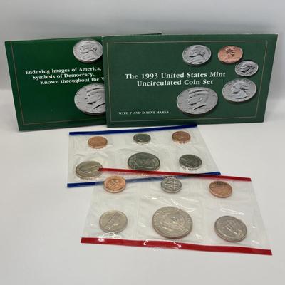 LOT 265: US MInt Uncirculated Coin Sets 1993, 1988, 1992, & 1989