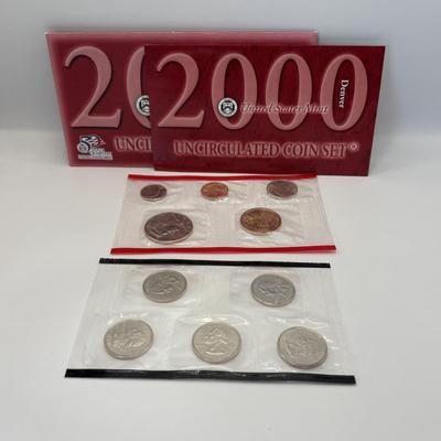 LOT 269: US MInt Uncirculated Coin Sets for Denver and Philadelphia 1999 & 2000