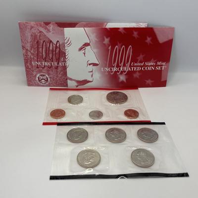 LOT 269: US MInt Uncirculated Coin Sets for Denver and Philadelphia 1999 & 2000