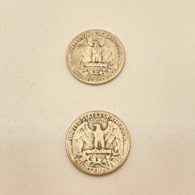 LOT 272j2: Twelve Silver US Washington Quarter Coins - 1930s and 1940s