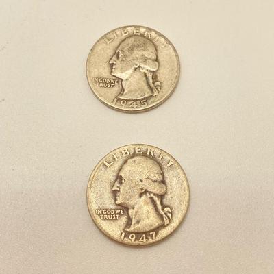 LOT 272j2: Twelve Silver US Washington Quarter Coins - 1930s and 1940s