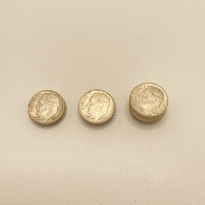 LOT 273j2: Eighteen US Silver Roosevelt Dime Coins