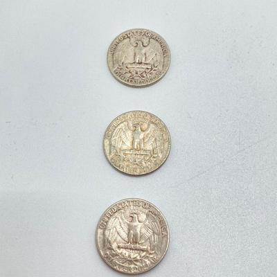 LOT 274j2: Twelve Silver US Washington Quarter Coins - 1950s and 1960s