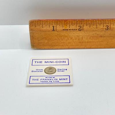 LOT 280j2: US Mint Silver Bicentennial 1776 - 1976 Eisenhower Dollar and Washington Quarter Coins, The Mini Sterling Silver Coin and...