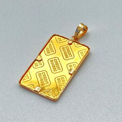 LOT 281j2: .999 Fine Gold 2.5g Credit Suisse Zurich Assay Certificate Pendant