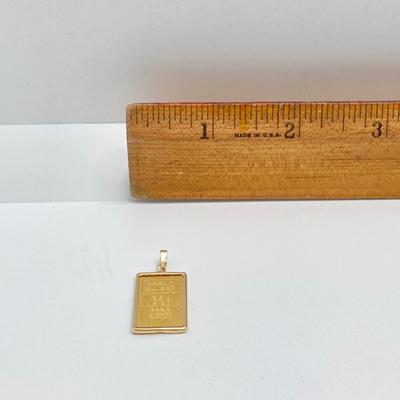 LOT 281j2: .999 Fine Gold 2.5g Credit Suisse Zurich Assay Certificate Pendant