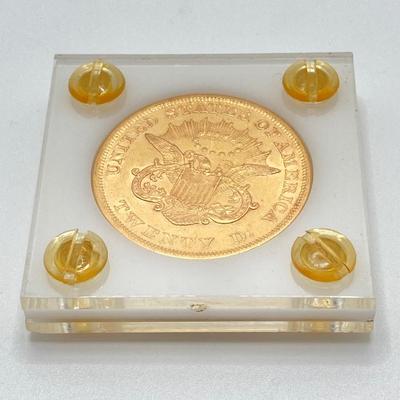 LOT 282j2: US 1860 Liberty Head $20 Gold Coin