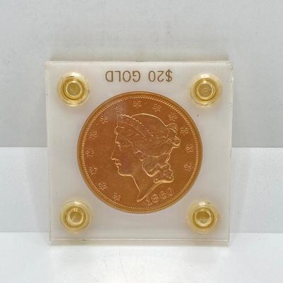 LOT 282j2: US 1860 Liberty Head $20 Gold Coin