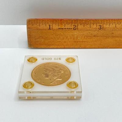 LOT 282j2: US 1860 Liberty Head $20 Gold Coin