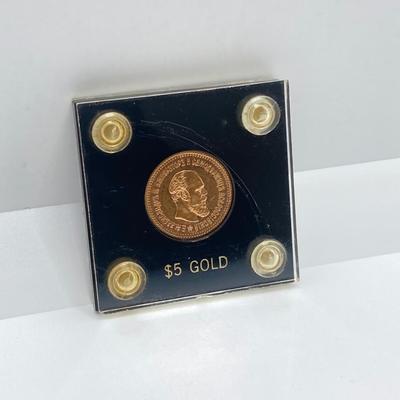 LOT 283j2: 1887 5 Roubles Russian Gold Coin