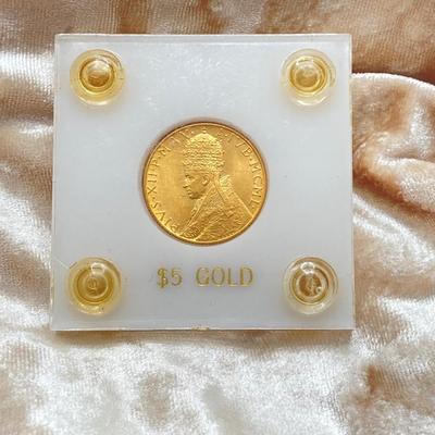 LOT 284j2: 1950 Vatican One Hundred Lire Gold Coin