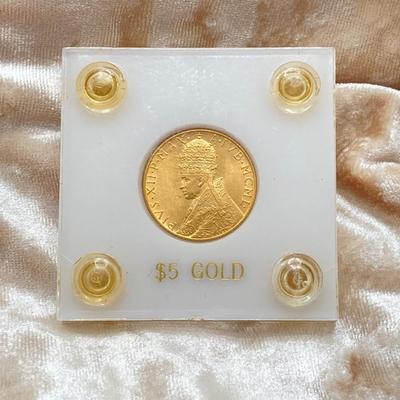 LOT 284j2: 1950 Vatican One Hundred Lire Gold Coin