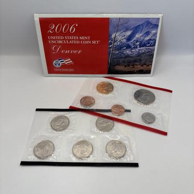 LOT 290: US Mint Uncirculated Coin Sets for Denver and Philadelphia 2003 & 2006