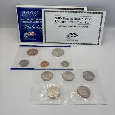 LOT 290: US Mint Uncirculated Coin Sets for Denver and Philadelphia 2003 & 2006