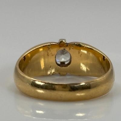 LOT 301: 14 K Gold Diamond Solitary Ring - 35 gtw, sz5