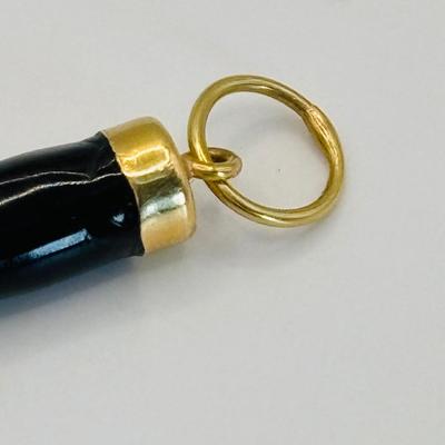 LOT 310: 14K Gold La Mano Figa Pendant/Charm, 585 Child Pendant /Charm with Crystals, and 14K Gold Ma Michael Anthony Siamese Cat Pendant...