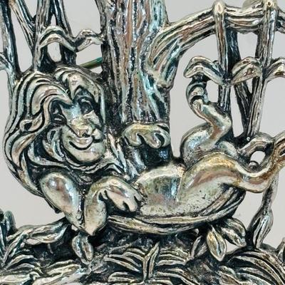 LOT 314: Disney's Lion KIng "Simba" Vintage Brooch & Pin 925 Sterling Silver 16.9g
