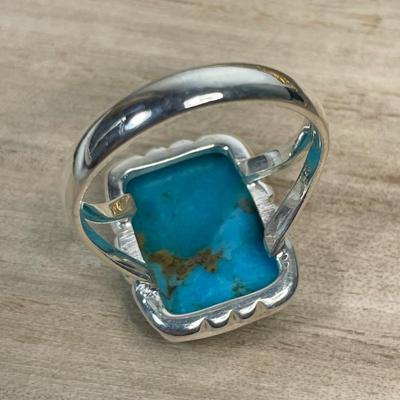 Kingman Turquoise and Sterling Silver ring 10