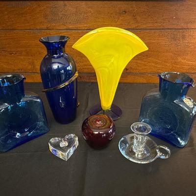 Lot of Vintage Blenko Handmade Glass items