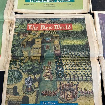 Lot of Vintage South Carolina Tricentennial Newspapers