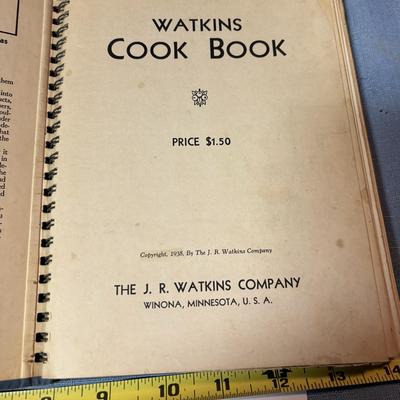 Antique 1938 Watkins Cook Book