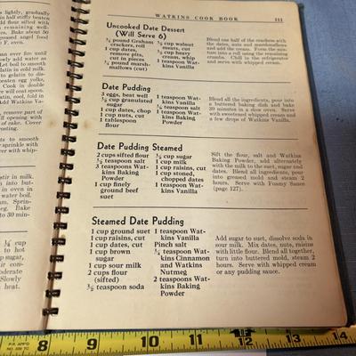 Antique 1938 Watkins Cook Book