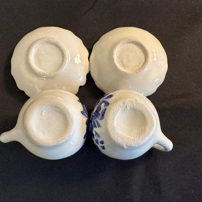 Lot of Blue Patterend Tea Sets