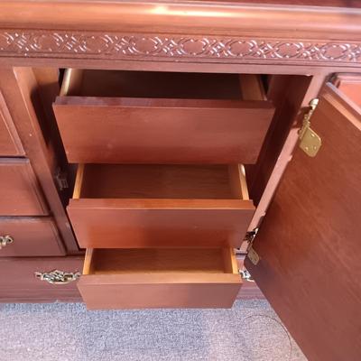 STANLEY FURNITURE 2 PIECE CHEST WITH ADJUSTABLE MIRROR