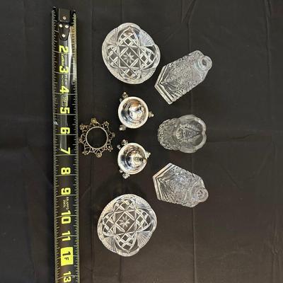 Lot of Vintage Miniature Home Decor Items including Salt & Pepper Shakers, Trinket Dishes and More!