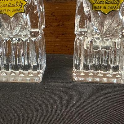 Lot of Vintage Fine Quality Cut Glass Salt & Pepper Shakers