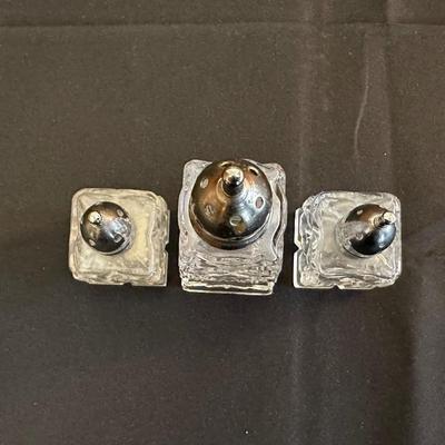 Lot of Vintage Fine Quality Cut Glass Salt & Pepper Shakers