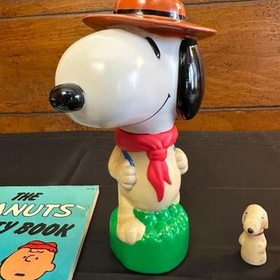 The Peanuts Vintage Figurines and an Activity Book
