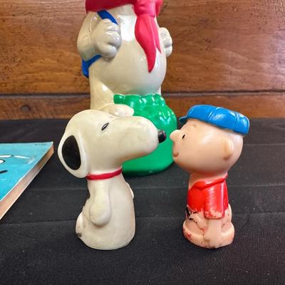 The Peanuts Vintage Figurines and an Activity Book