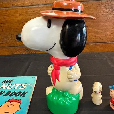 The Peanuts Vintage Figurines and an Activity Book