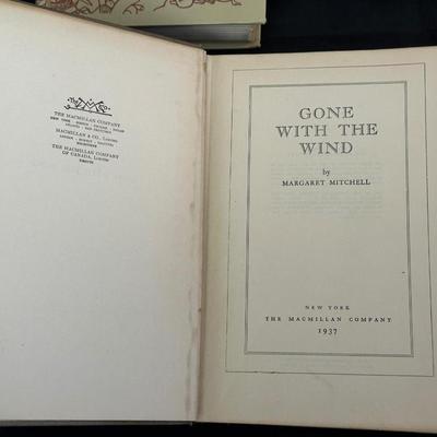Lot of Vintage Hardcover Books including Authors Margaret Mitchell & John Steinbeck