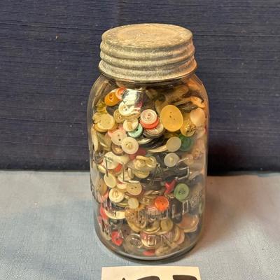 Jar of Vintage Buttons