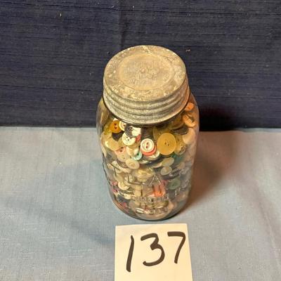 Jar of Vintage Buttons