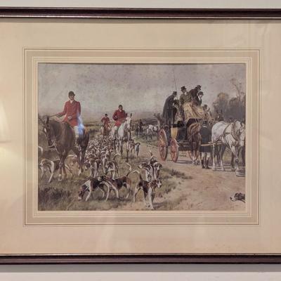 Hunter Scene Framed Print 15" x 11 1/2"