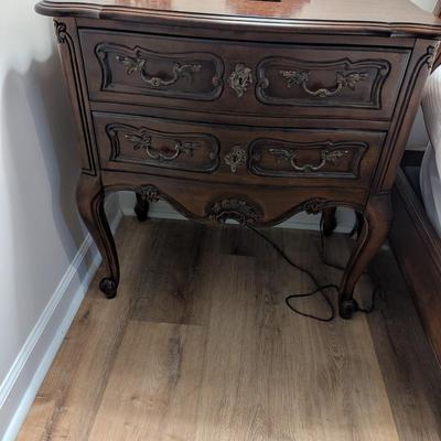 Solid Wood Hickory Chair 2 Drawer Side Table Choice A