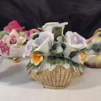 Collection of Porcelain Flowers