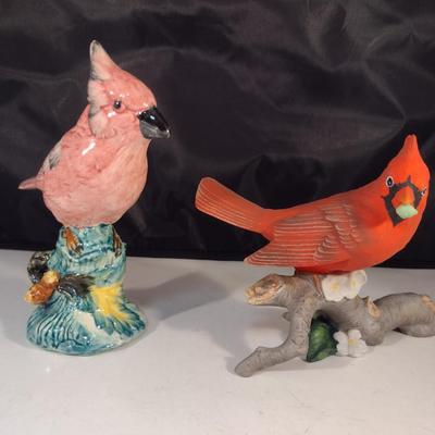 Pair of Cardinal Porcelain Figurines- Stangl and Avon