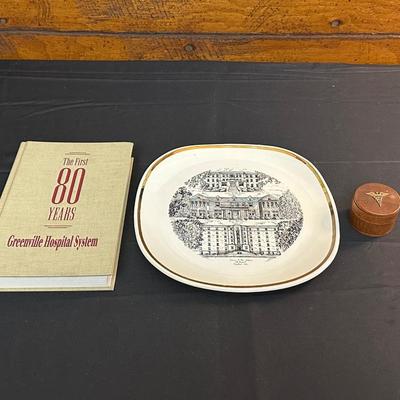 Lot of Vintage Items Celebrating Greenville’s Hospital System includes a Nurses Cape from Greenville General!