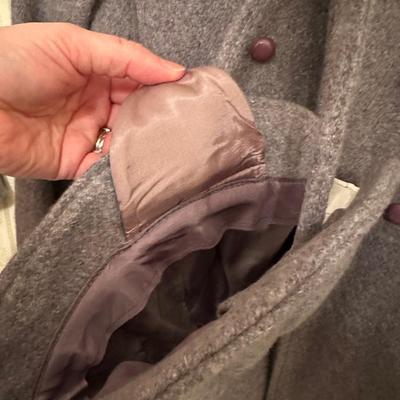 Three Vintage Grey Wool Coats, Girls Sizes 4, 6 & 14